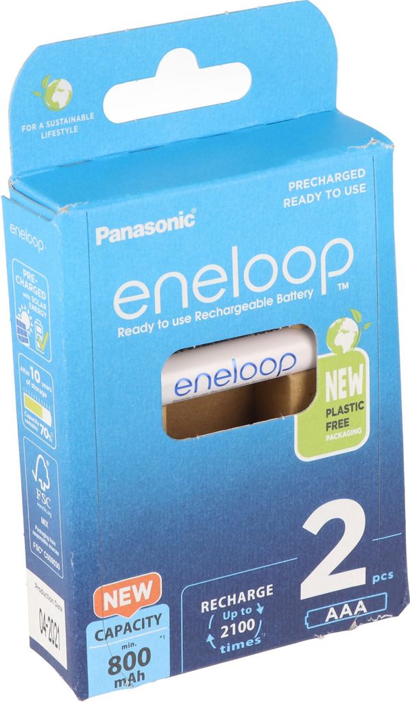eneloop Panasonic Akku BK-4MCDE/2BE AAA 800mAh 2St.