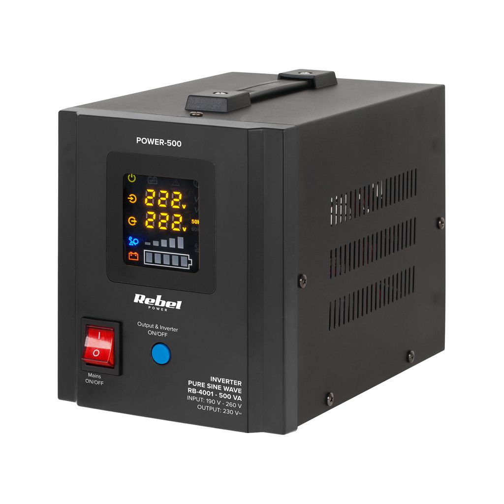 Rebel Power 500 UPS, 12V/230V, 300W - zuivere sinusgolf Productafbeelding 