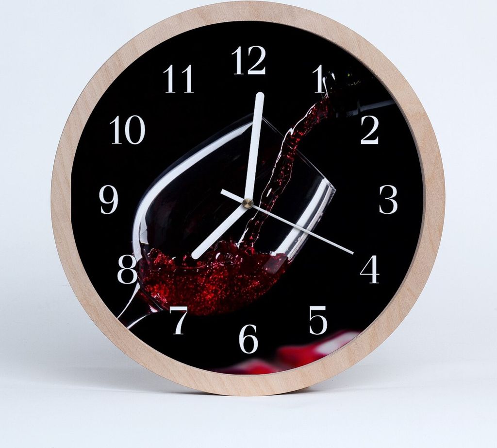 Holzuhr 30fi cm wanduhr - Wein