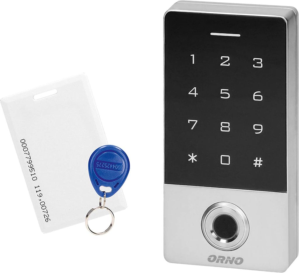 ORNO Touch-Codeschloss mit Karten- und Fingerabdruckleser, Produktbild 