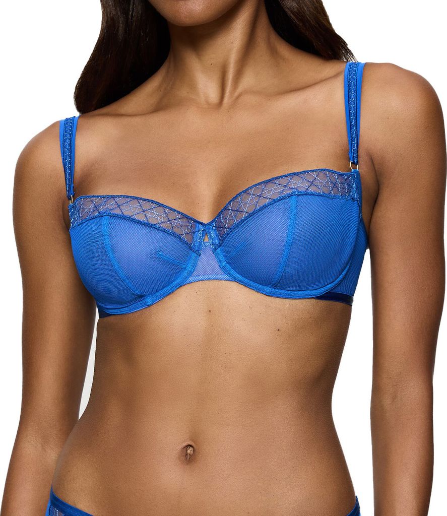 Triumph Damen Bügel-BH Palina Cosmic Heartbeat - ILLUMINES BLUE - Größe 75 F