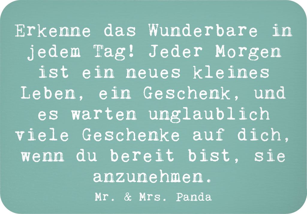 Mr. & Mrs. Panda magnet Spruch Erleuchtung im Alltag - Meeresbrise - Geschenk, Motivation, Kühlschrankmagnet, haftmagnet, Zitat, Notizhalter, posi...