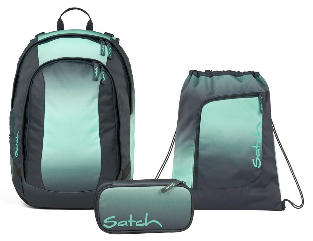 Satch, Schulrucksack-Set AIR Gradient Mint 3-teilig, ab Produktbild 