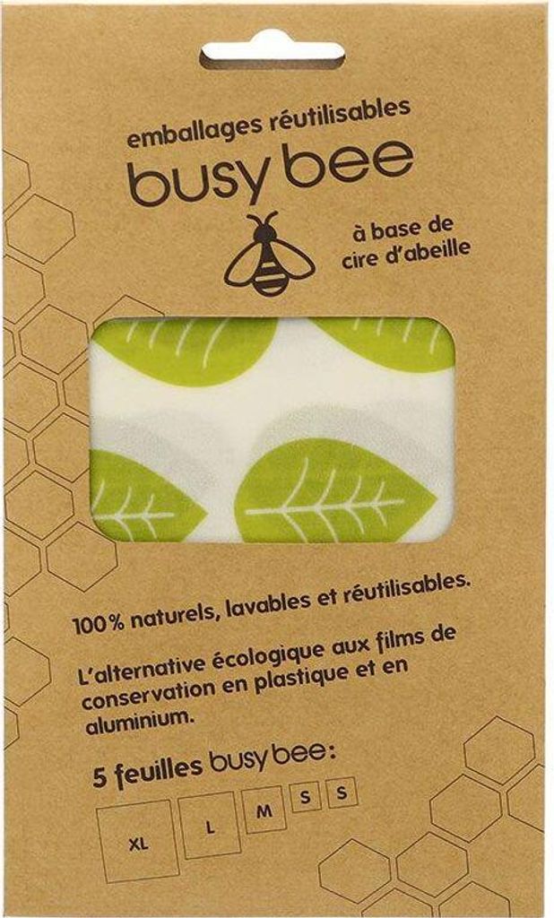 Wiederverwendbare Lebensmittelverpackungen - 5-Blatt-Bienenwachs