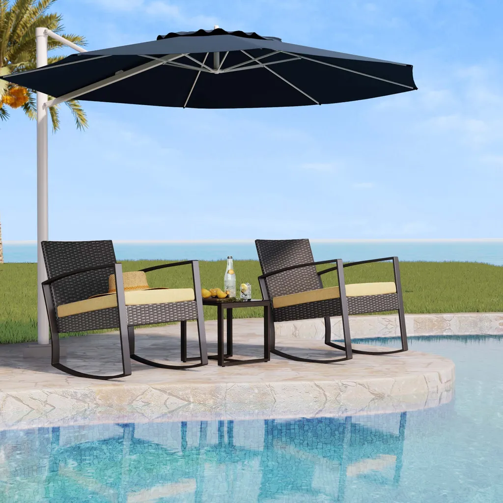 Ensemble bistrot pour petit balcon, mobilier de terrasse 2 places compact
