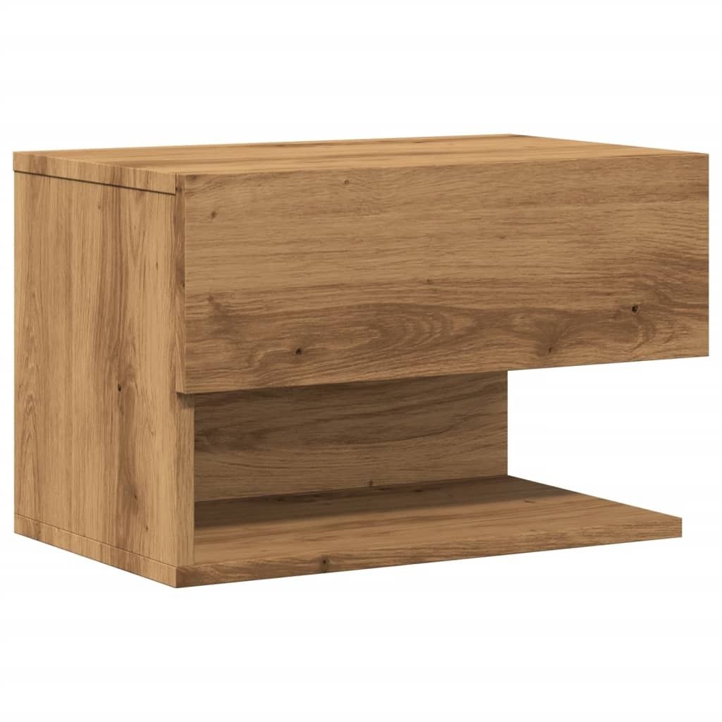 Wand-Nachttisch Artisan-Eiche Holzwerkstoff 46 x 29,5 x 30 cm