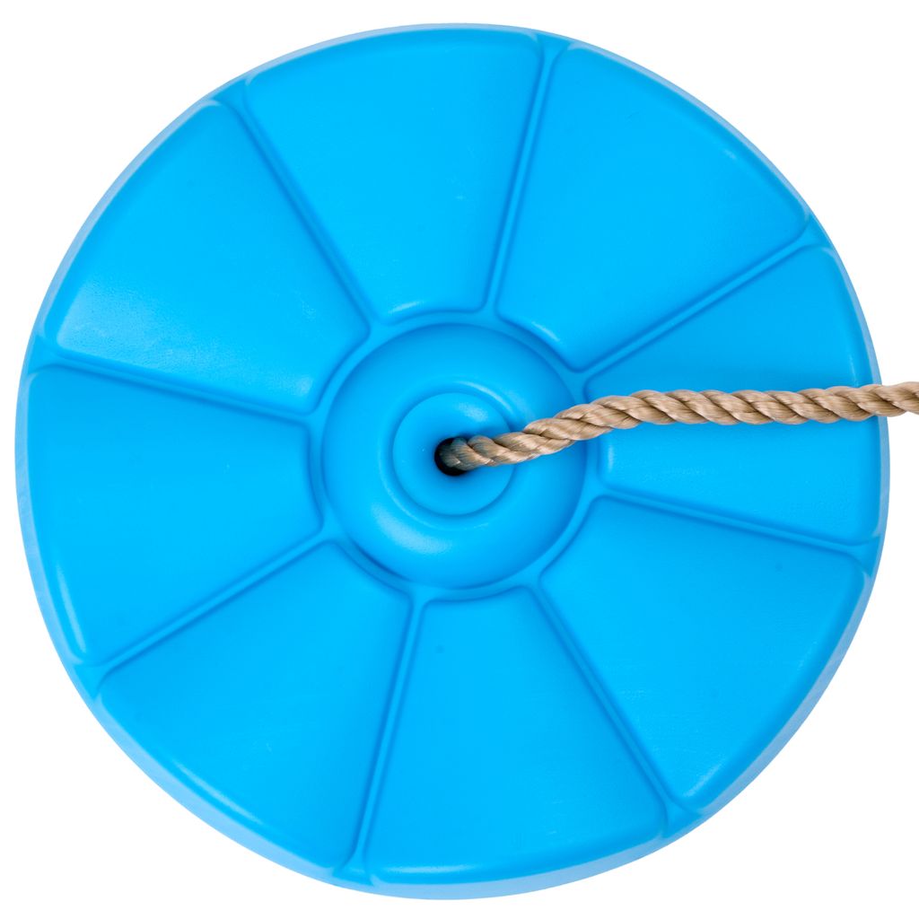 TRIBECCO Schaukel Blume Schaukelrad Schaukelteller Spielplatz Schaukelsitz Anti-Rutsch-Kunststoff (Blau)