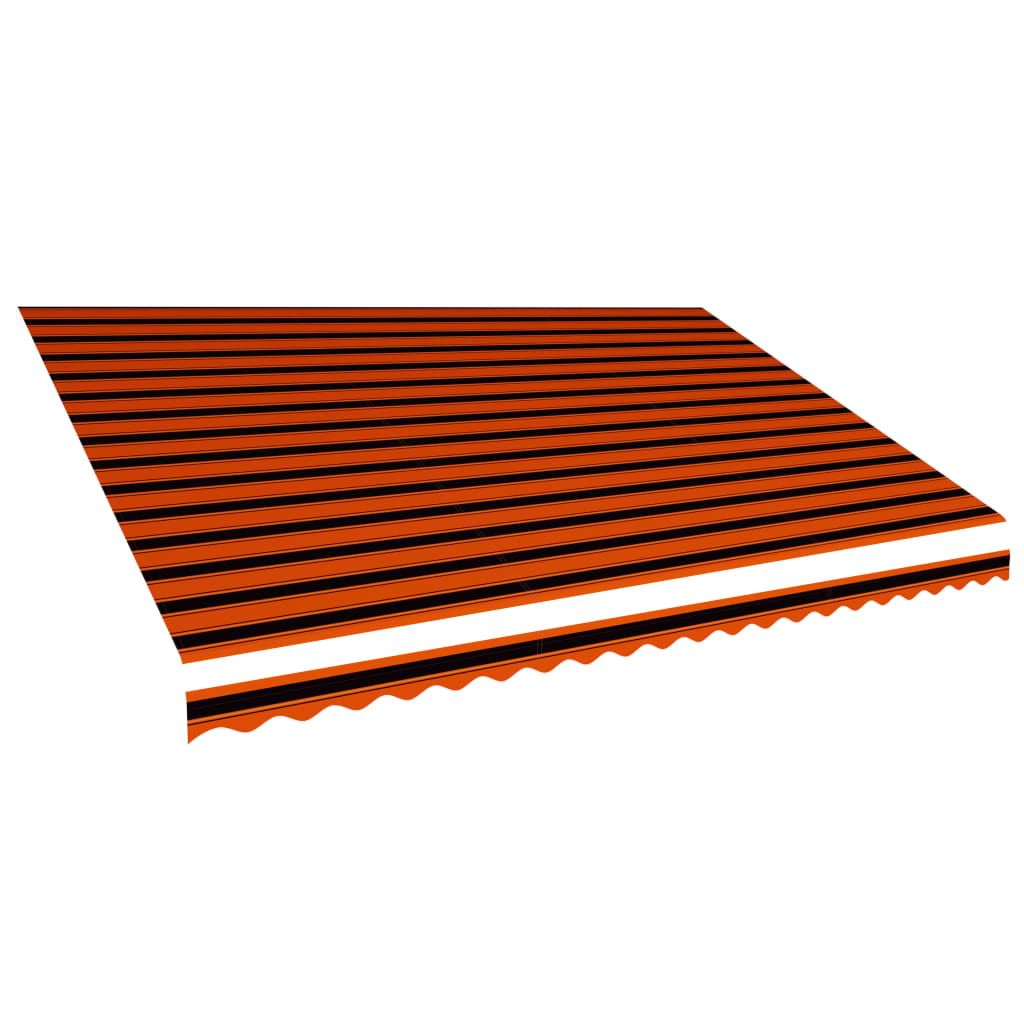 vidaXL Markisenstoff Sonnenschutz Markise Orange & Weiß 500×300 cm Segeltuch 