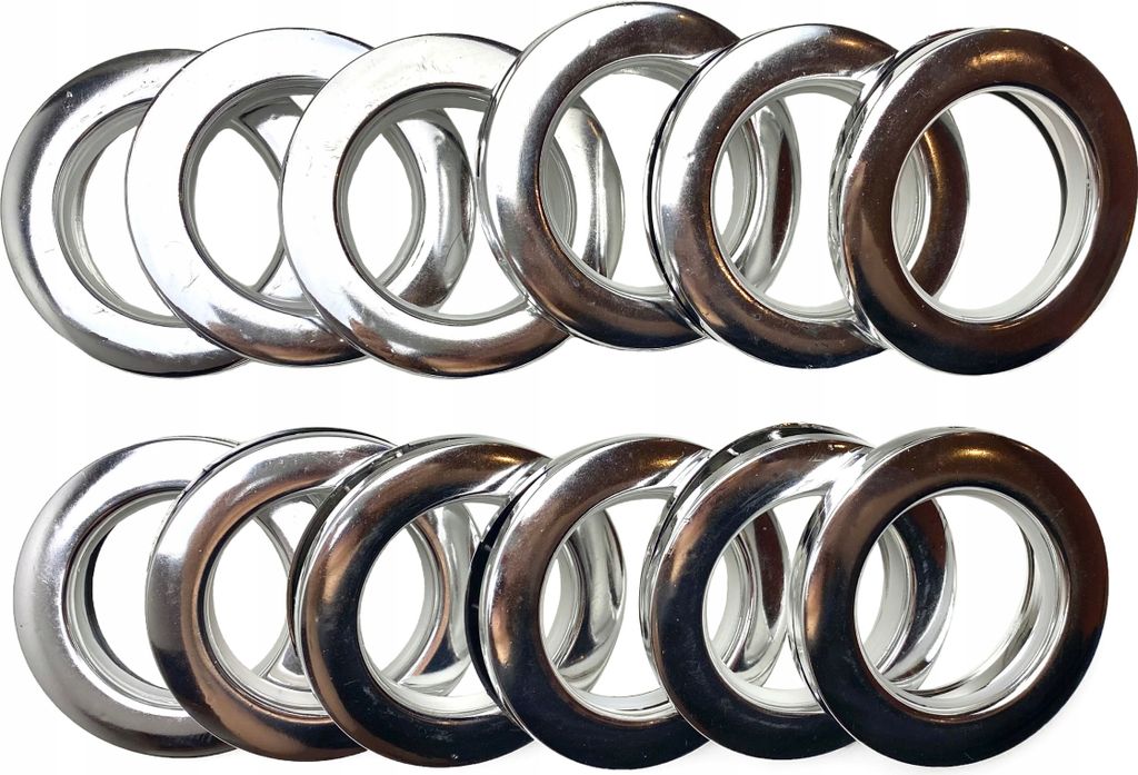 Tülle für Vorhänge, Silber, Innendurchmesser 4 cm, Tülle für Gardinen und Gardinen, 20 Stück Vorhangösen