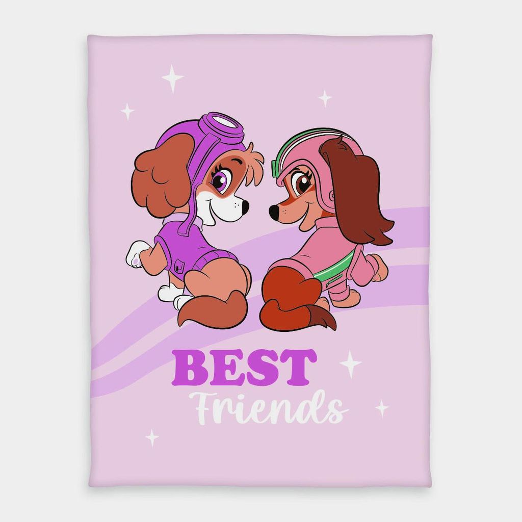 Herding Fleecedecke 130x170cm Paw Patrol Best Friends Kuscheldecke Flieder Bunt Kinder Decke Fleece
