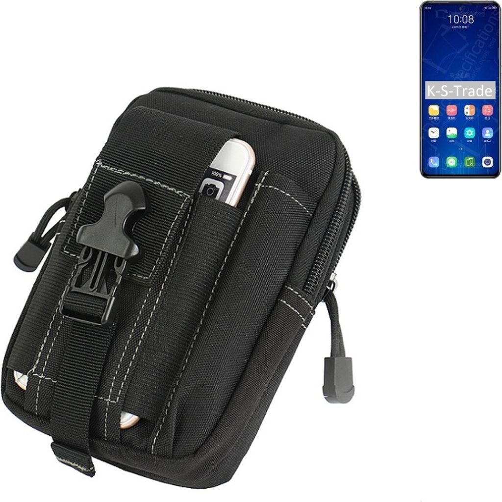 K-S-Trade Gürtel Tasche kompatibel mit ZTE Axon 31 Pro 5G Gürteltasche Holster Schutz Hülle Handy Hülle Smartphone outdoor Handy-Hülle schwarz