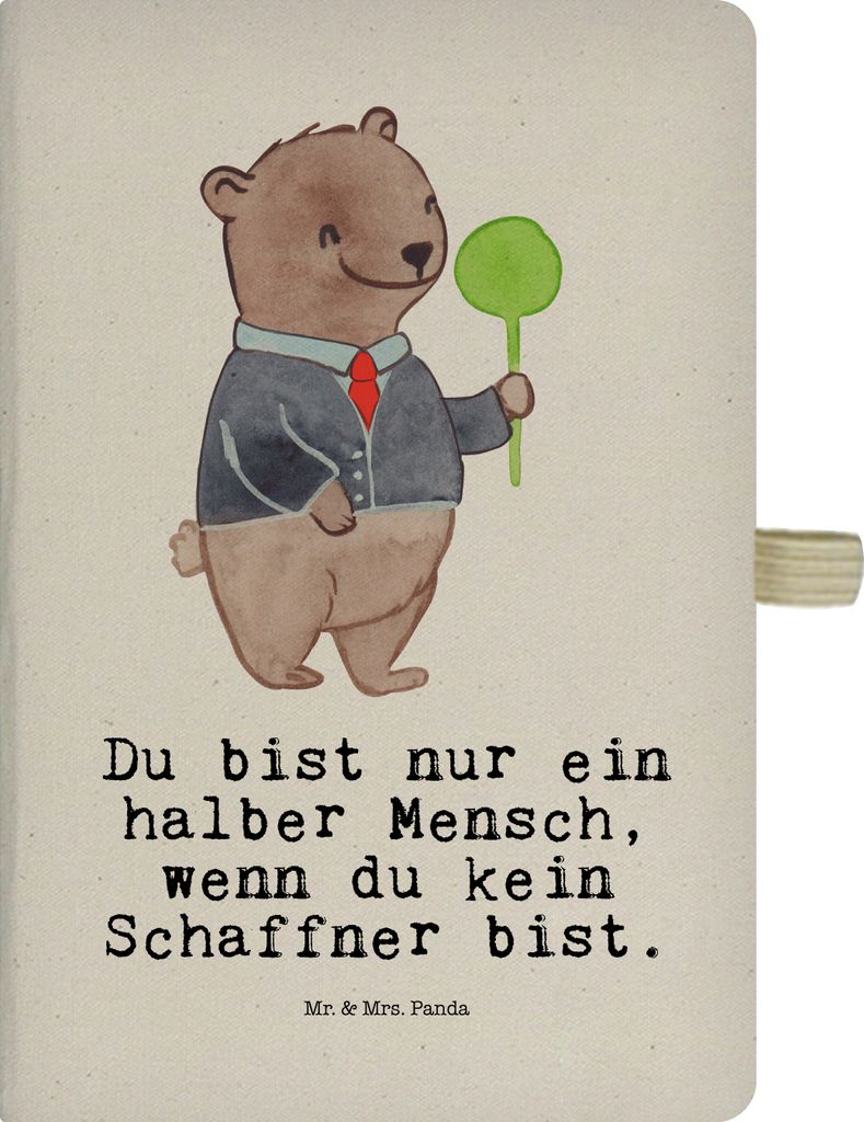 Mr. & Mrs. Panda Tagebuch Schaffner Herz - Transparent - Geschenk, notizbuch, hardcover, Reisetagebuch, Journal, A5