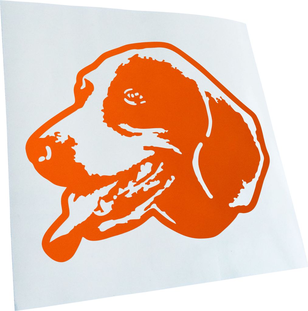 Kiwistar - Autoaufkleber - Harrier Hund - Orange - 24x20cm - Aufkleber für Auto, Laptop, Fahrrad, LKW, Motorrad Mehrfarbig JDM Decal Racing