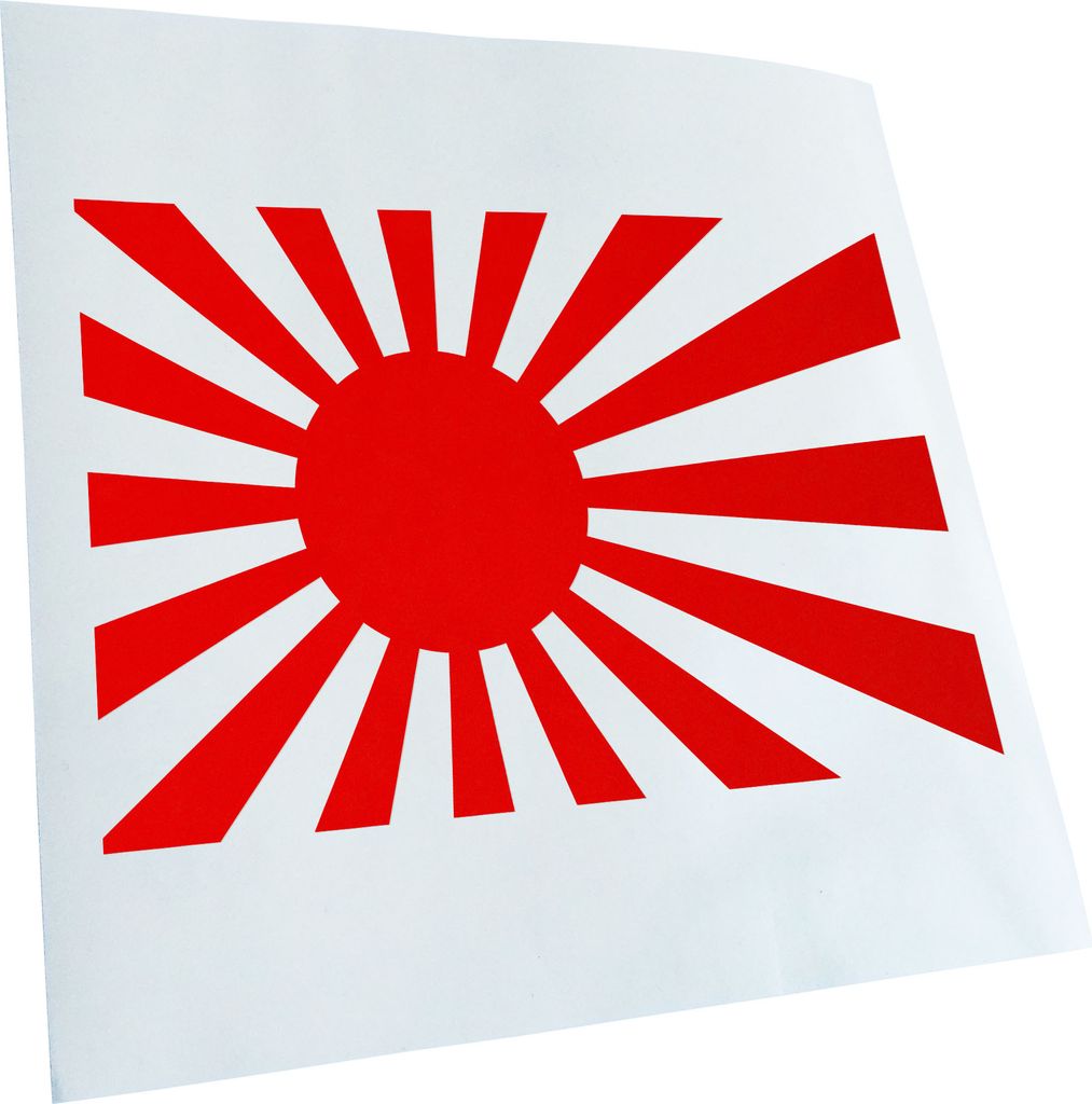 Kiwistar - Autoaufkleber - rot - 60 x 41 cm - Japan Kriegsfahne - Heckscheibenaufkleber - Aufkleber für Auto Kfz Fahrrad, LKW, Truck Mofa