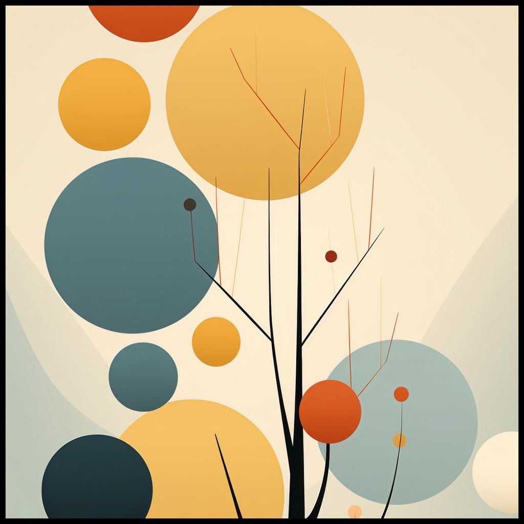 Plakat 90x90cm Harmonie der Herbstfarben