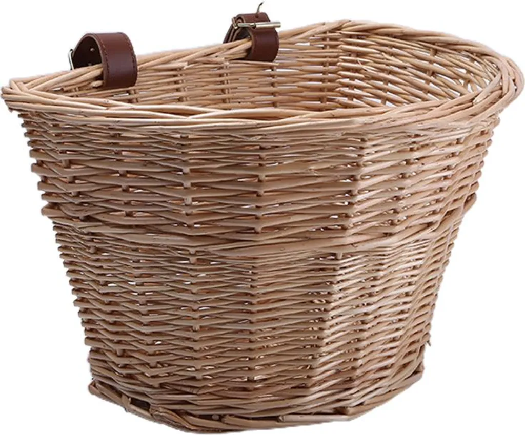 Panier en osier pour vélo de ville et balade - Idéal courses et pique-nique