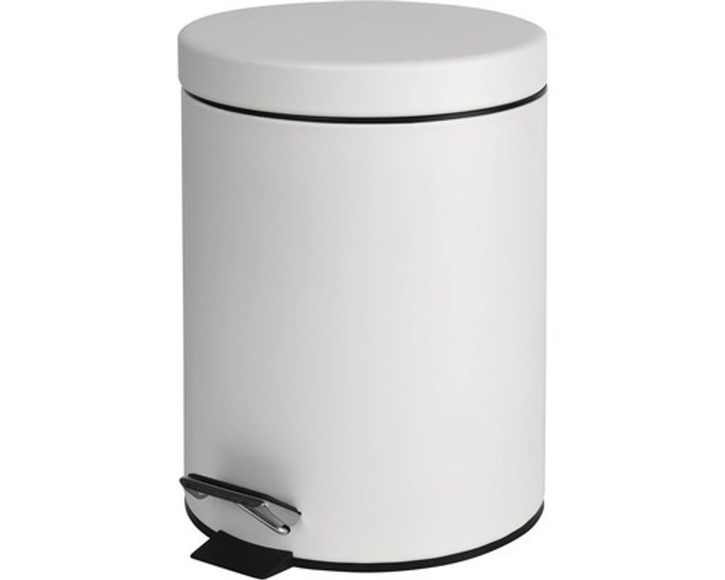 Duschabfalleimer mit Soft Close WHITE aus Weißmessing / 5L BEMETA