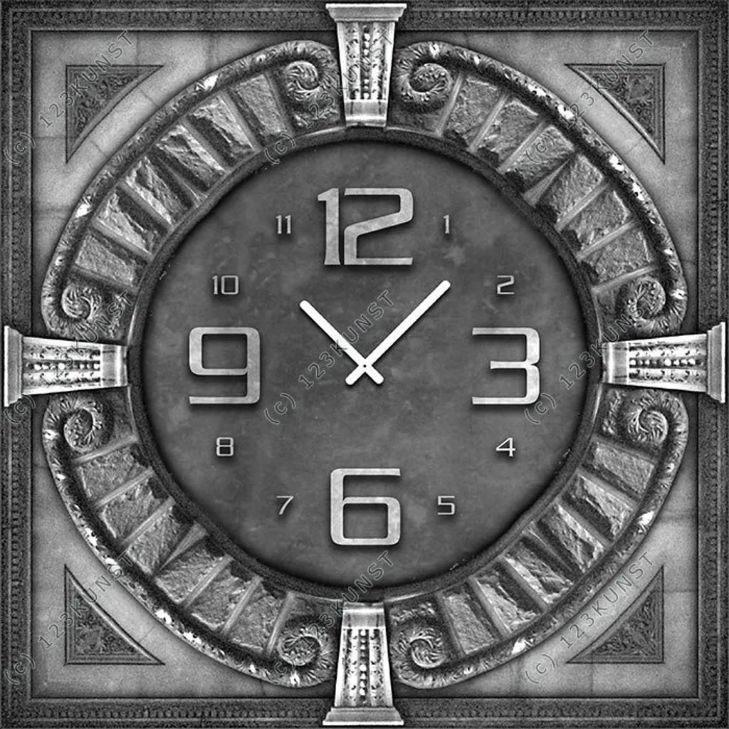 Dixtime 3962 Orologio Parete Design Moderno 50x50 cm | Alluminio Dibond