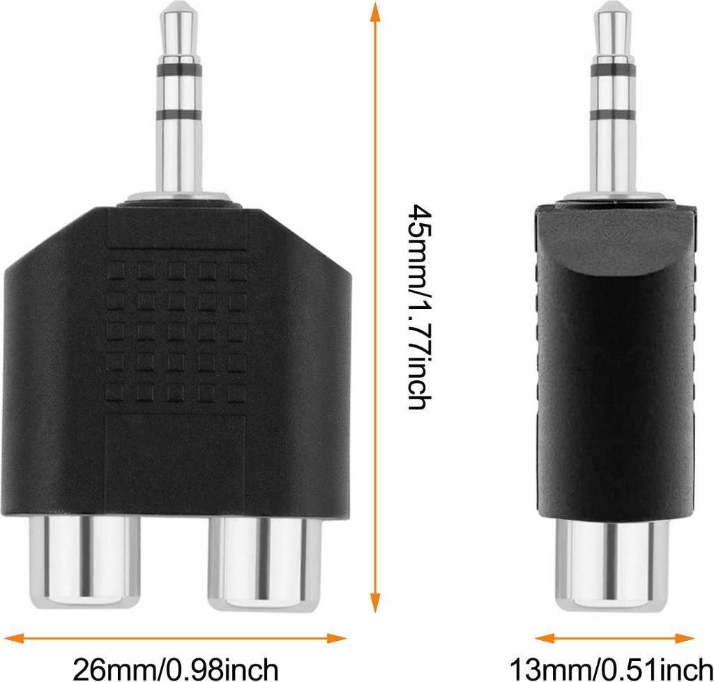 Goobay Cinch-Adapter. AUX-Buchse 3,5 mm Stecker auf 2 Produktbild 6