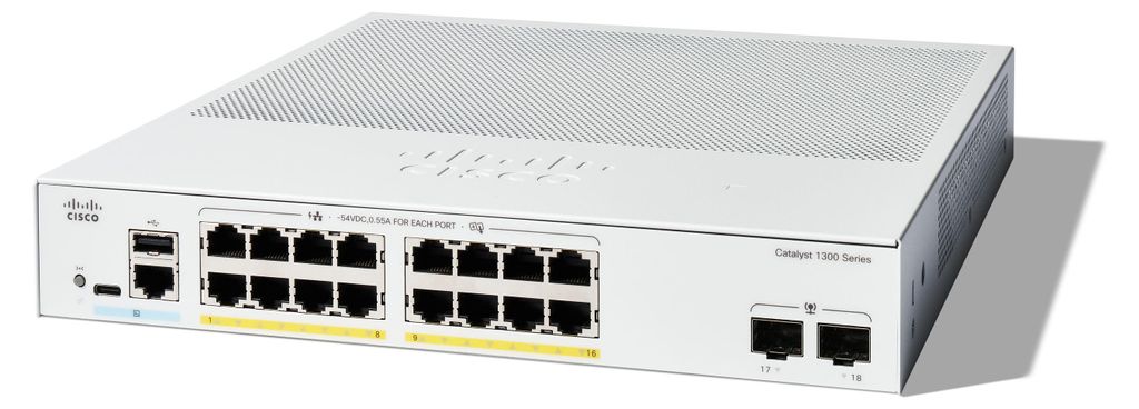 Cisco Catalyst 1300-16FP-2G - Switch - L3 - managed - 16 x Produktbild 