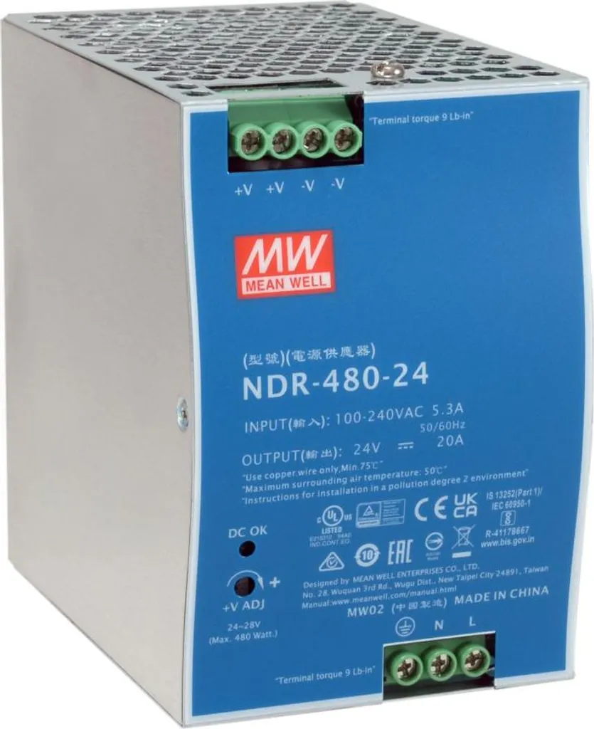 Stopper les Coupures : Alimentation 24VDC 480W Rail DIN Fiable