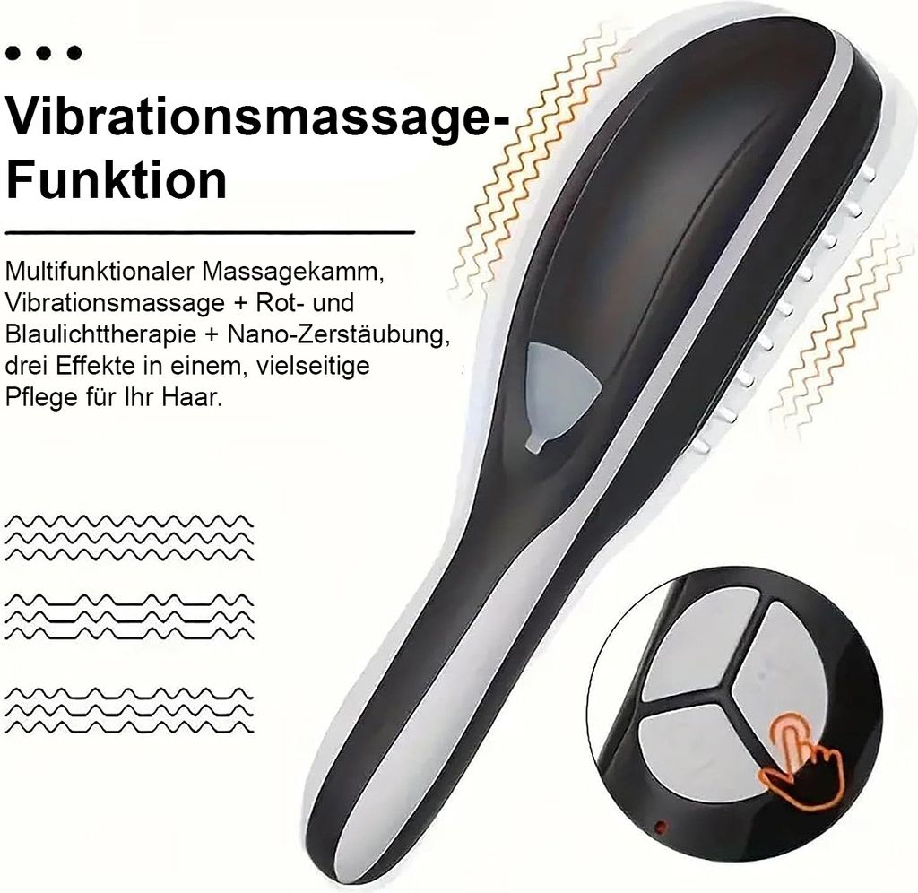 Rainbow Anti-Statik Massagekamm Mit Spiegel – Rosa, Entwirrt Schonend & Sorgt Für Volumen