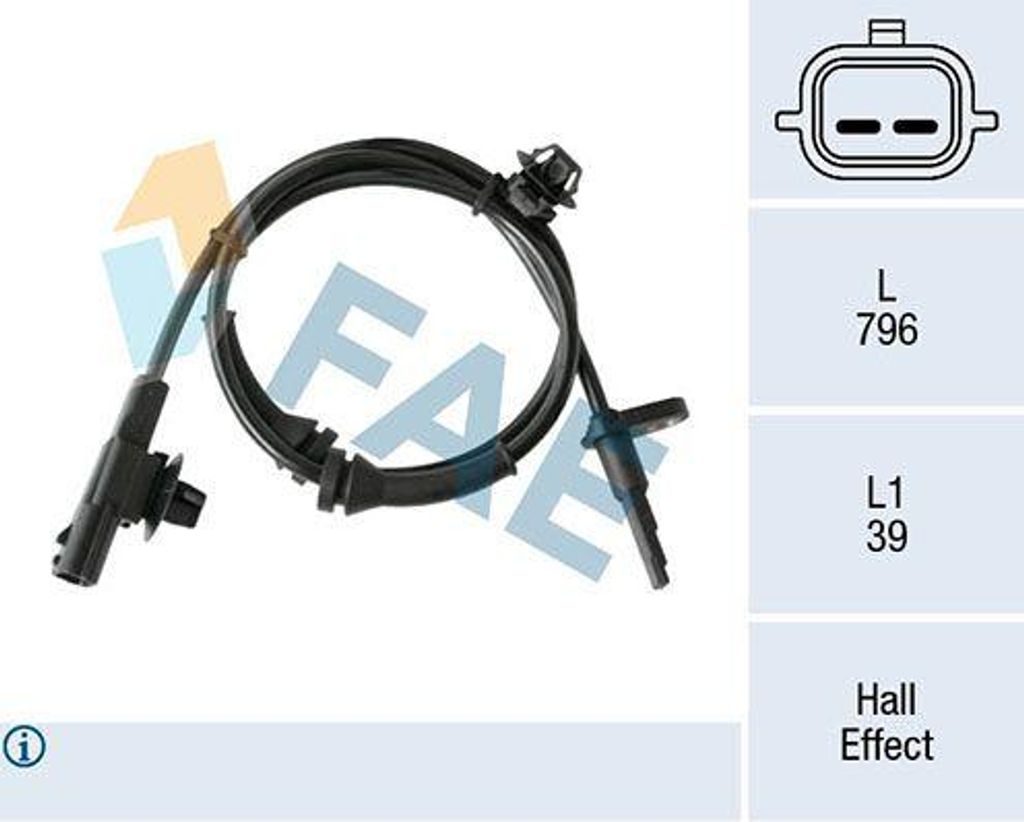 FAE 78312 Raddrehzahlsensor OE 479101HA0A kompatibel mit Note, Micra