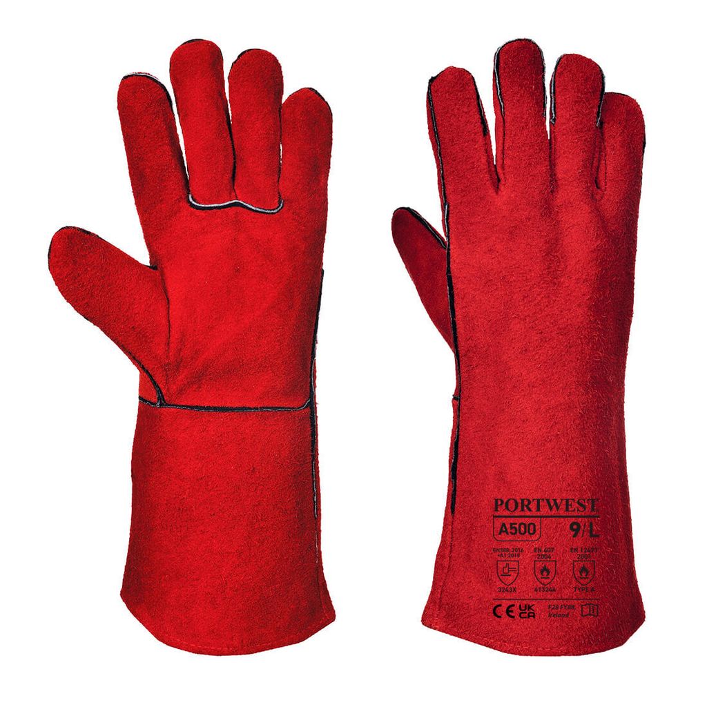 Portwest A500 Schweißer Stulpenhandschuhe Red Gr. XL