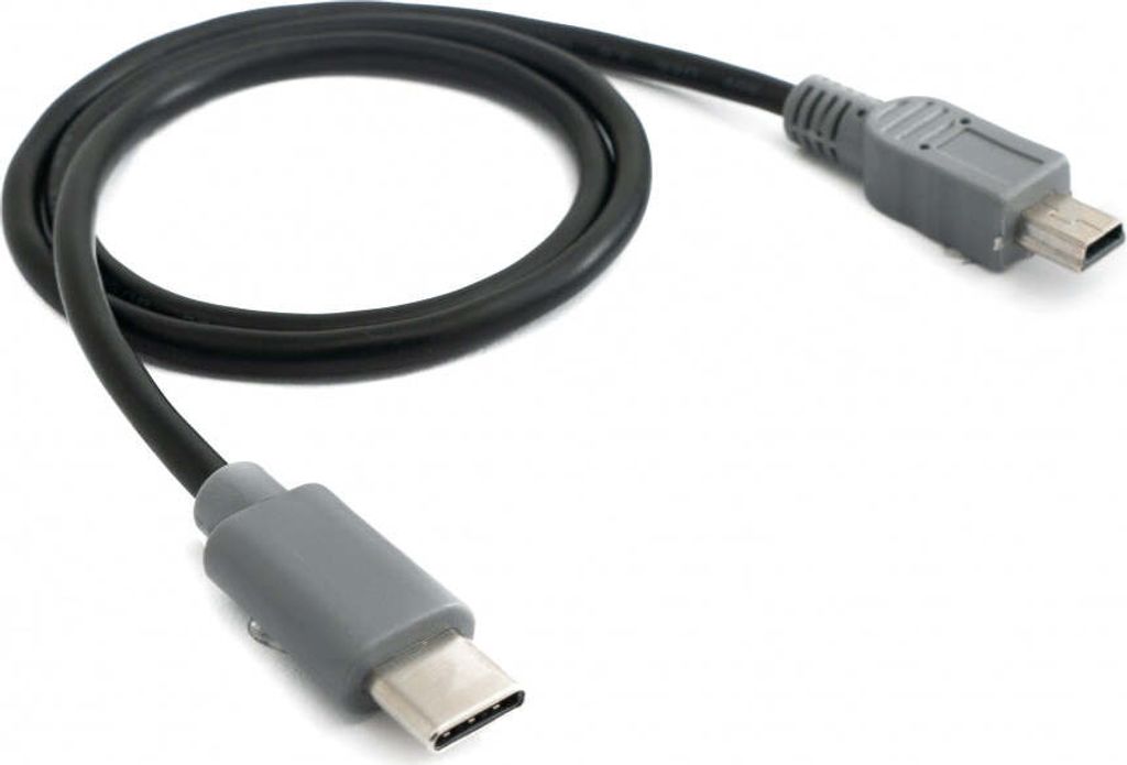 SYSTEM-S USB 3.1 Kabel 50 cm Typ C Stecker zu 2.0 Mini Stecker Schwarz