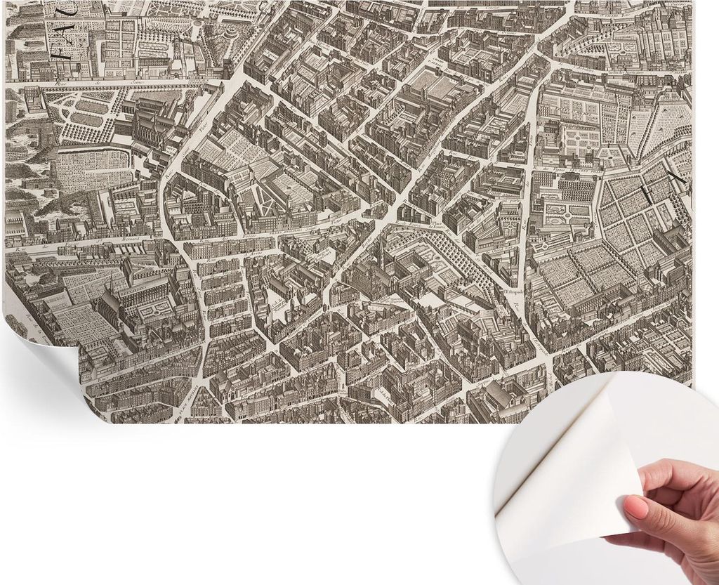 Selbstklebende Wandtapete - Dekorative Tapete für Wohnzimmer - Klebefolie für Wandbilder - Tapetenfolie für Wanddekoration - 416x254 - Stadtlaby...