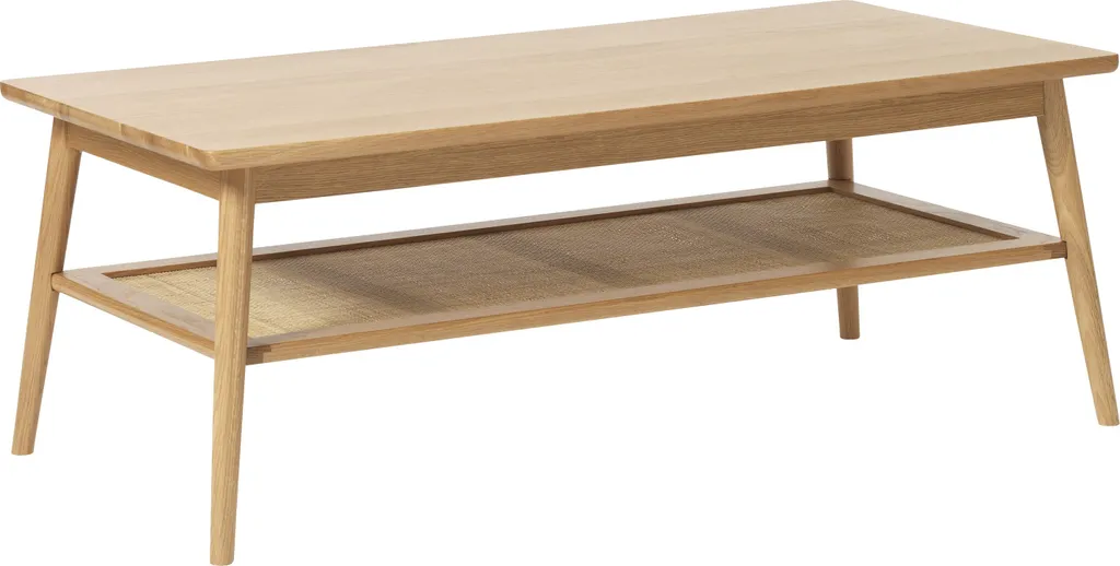Table basse Blanes en bois laqué clair - Dimensions 120x45x60 cm