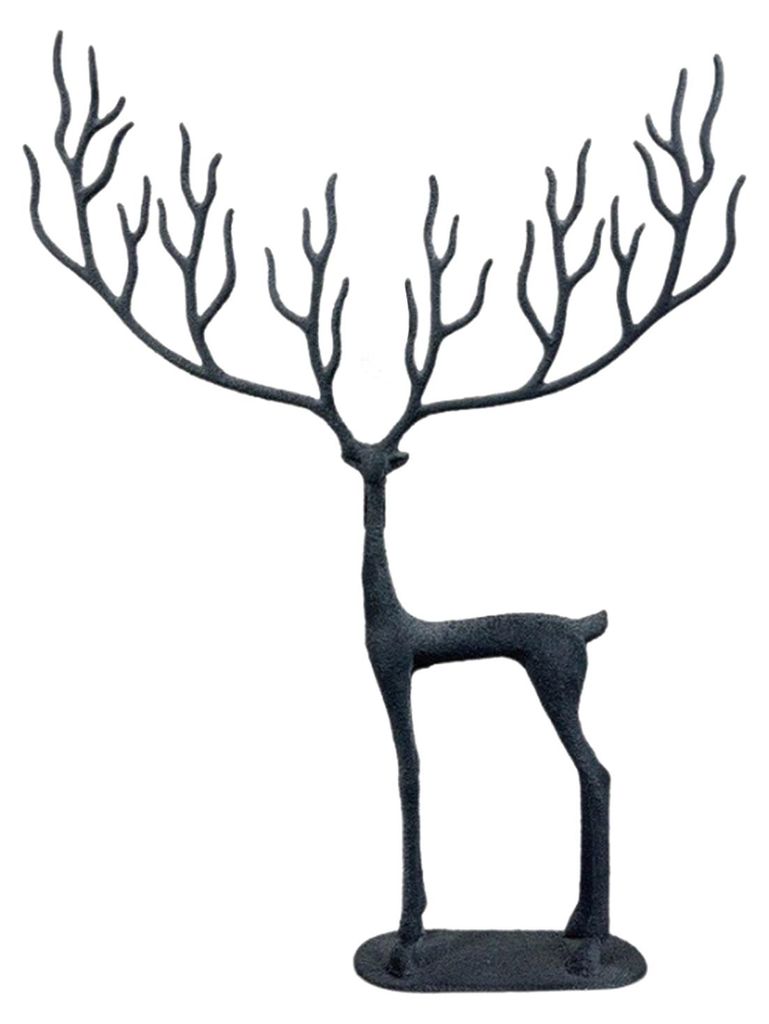 Weihnachts-Rentierstatue, minimalistische künstlerische Hirschfigur aus Metall, Tierskulptur, Dekoration für Zuhause, Büro oder Schreibtisch.
