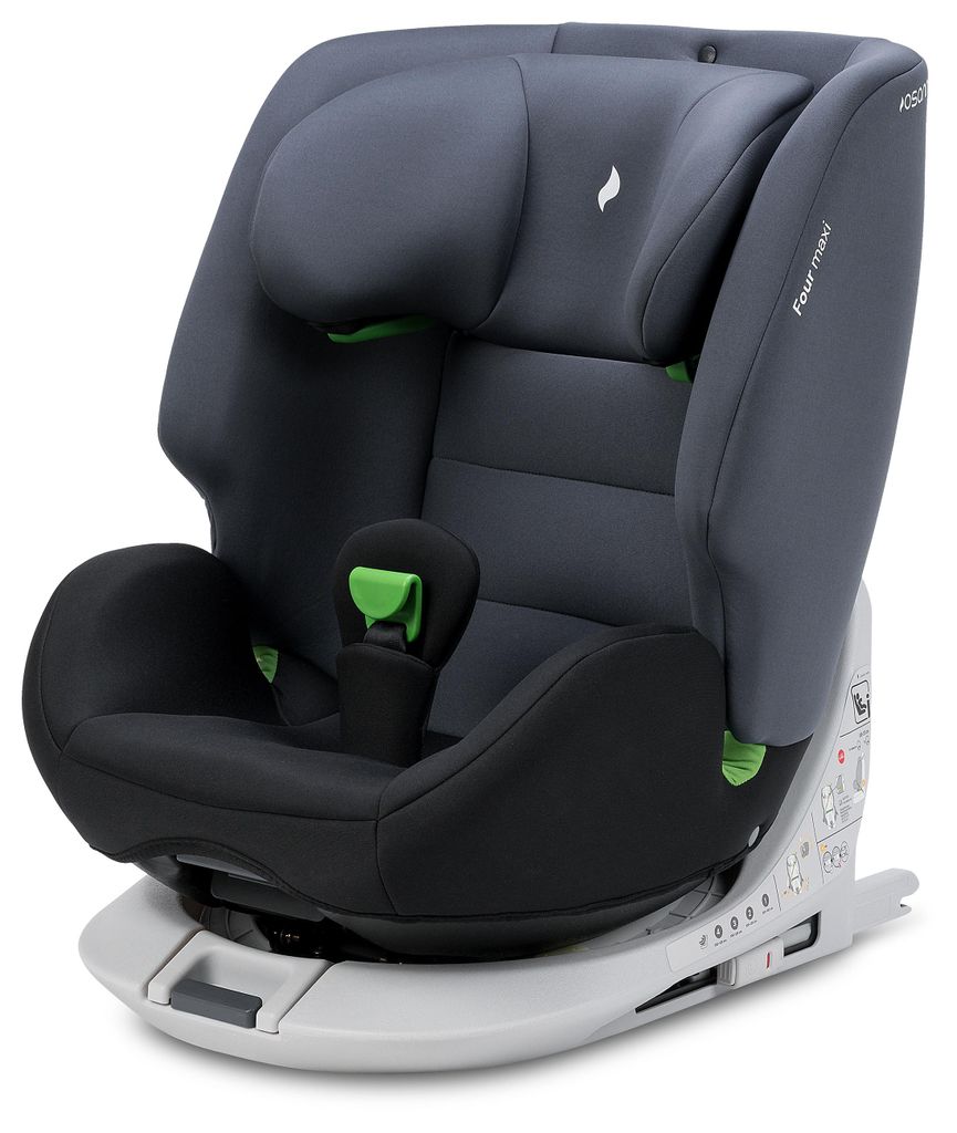 A studio shot of a child car seat.