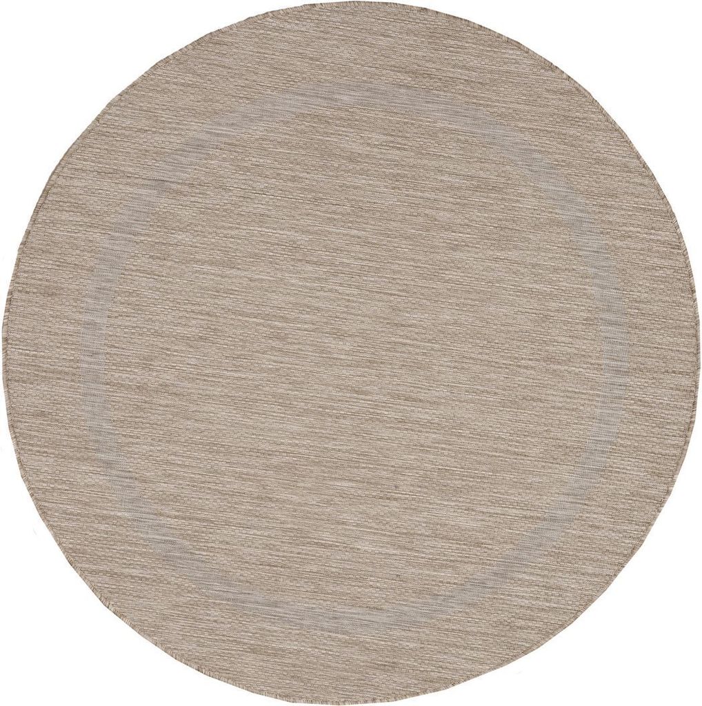 Outdoor Teppich Renata rund, Farbe: Beige, Größe:120 cm rund