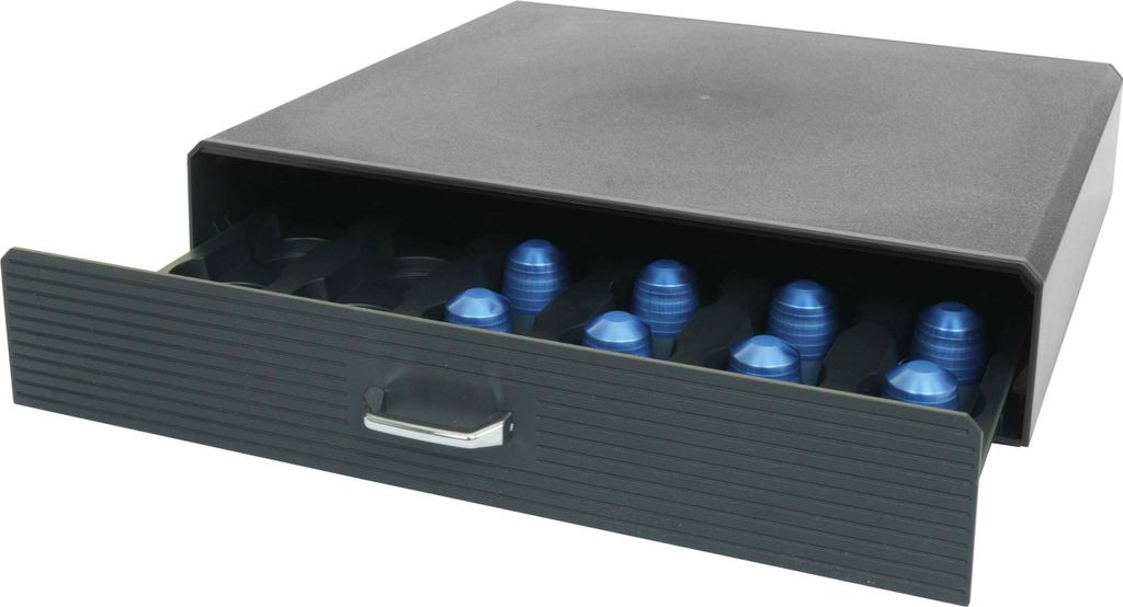 Schubladenbox für Kaffeekapseln HWC-L98, Aufbewahrungsbox mit Schublade Kiste, 7x34x31cm