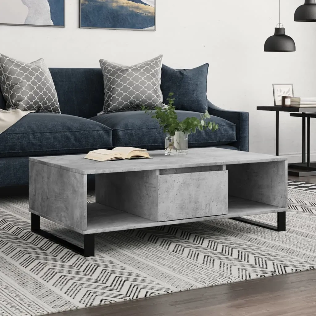 Tavolino Salotto Grigio Cemento 104x60x35cm Maison Exclusive Ferro