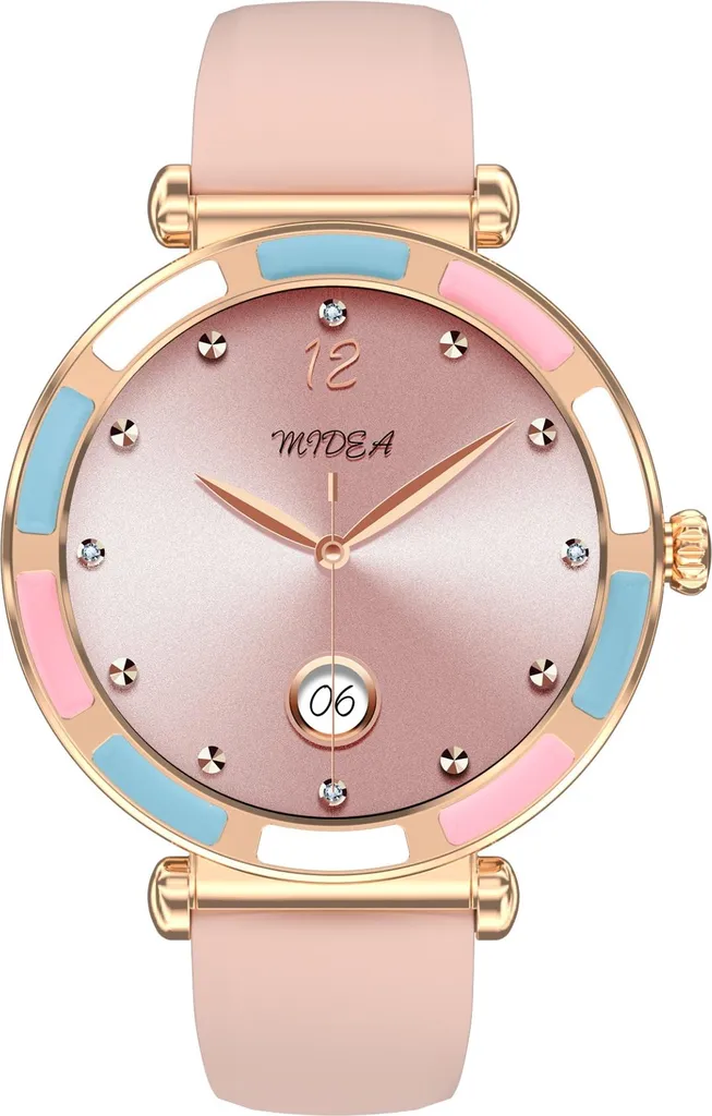 INF Smartwatch Multifunzione con Bluetooth e Monitoraggio della Salute Oro rosa