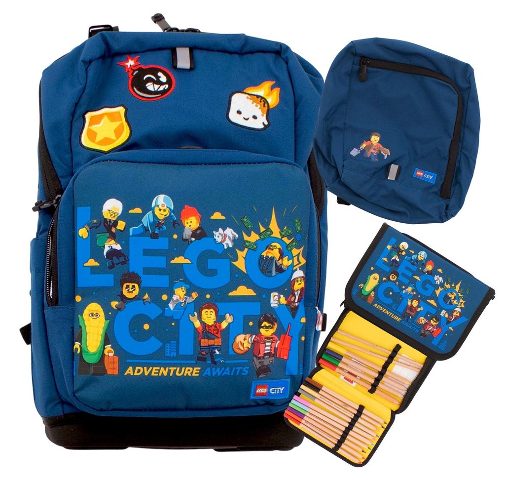 Lego City Awaits Schultasche 3-in-1-Set Ranzen Sporttasche Produktbild 