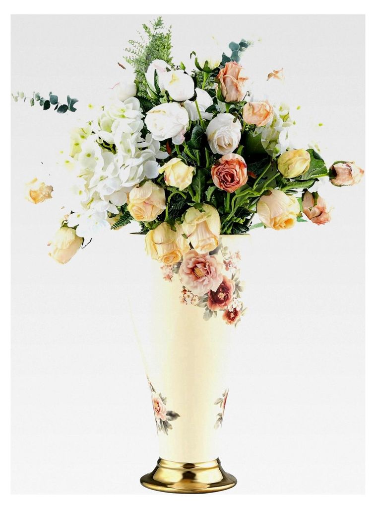 Vintage Blumen Porzellan Vase, Tischdekoration, handgefertigte Keramik Blumenvasen für Hochzeiten