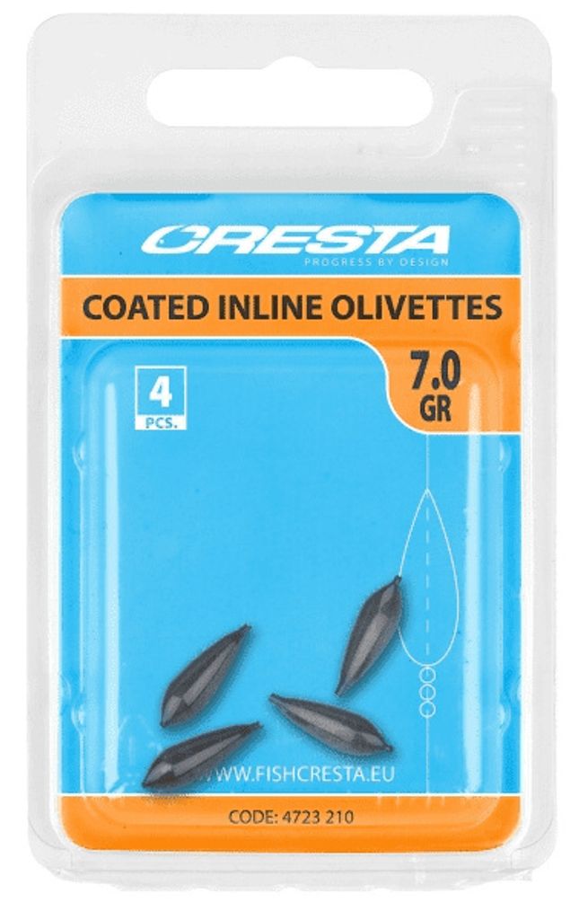 CRESTA Coated Inline Olivettes / Olivenblei: 5g (4 Stück)