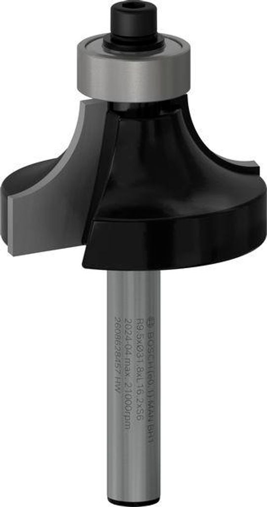 PRO Abrundfräser, R 9,5, Schaft 6 mm