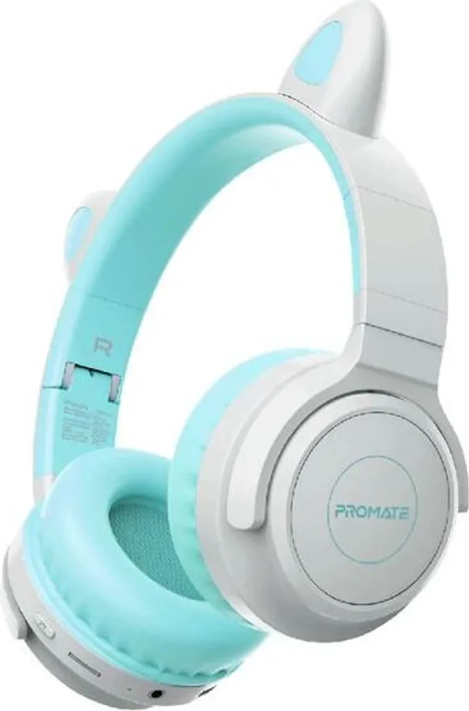 Casque Enfant KidSafe Promate Panda Aqua Oreilles Lumineuses LED