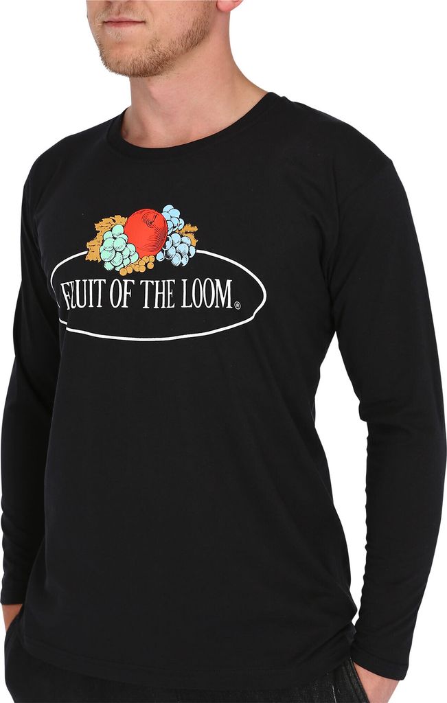 Fruit of the Loom Langarm T-Shirt mit Vintage-Logo
