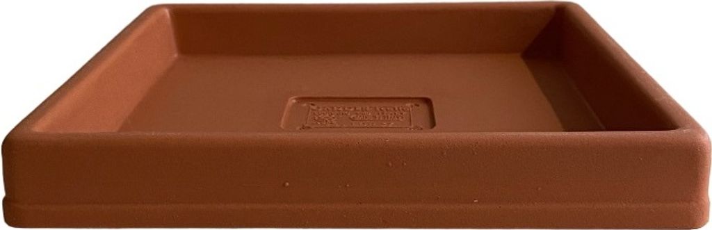 Garden Italia Vasen Quadratische Untertasse aus Harz LQR 42 cm. Inside 38 x 38 in Terracotta Color Resin Italy für den Außenbereich – unzerbrec...