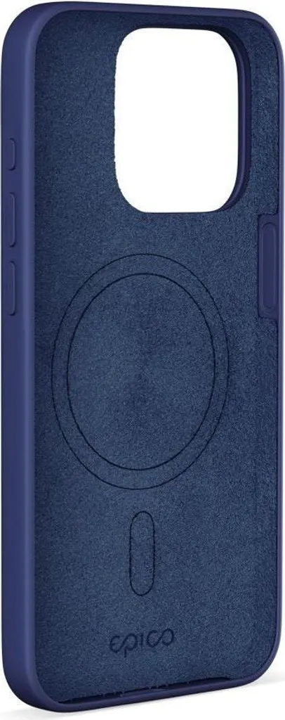 Coque Epico Mag silicone iPhone 15 Pro Max avec support MagSafe bleu