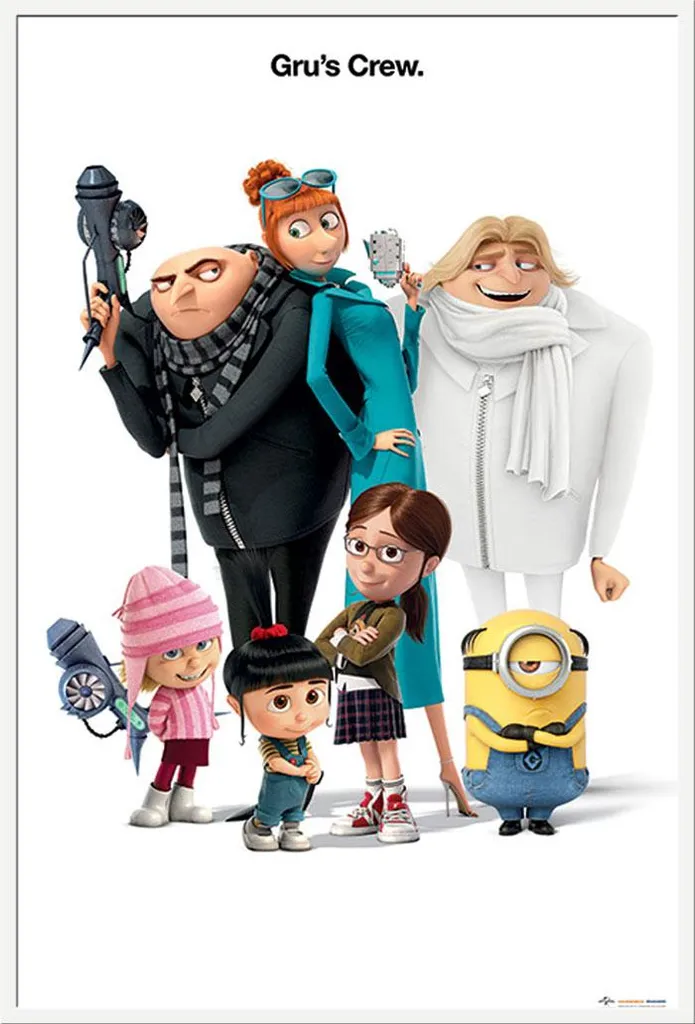 Affiche Moi, moche et méchant 3 L'équipe de Gru avec Cadre Blanc Maxi