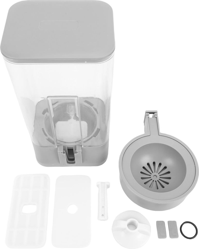 Käfig-hängender Wasserspender, großes Fassungsvermögen, multifunktionale Meerschweinchenflasche, Grau