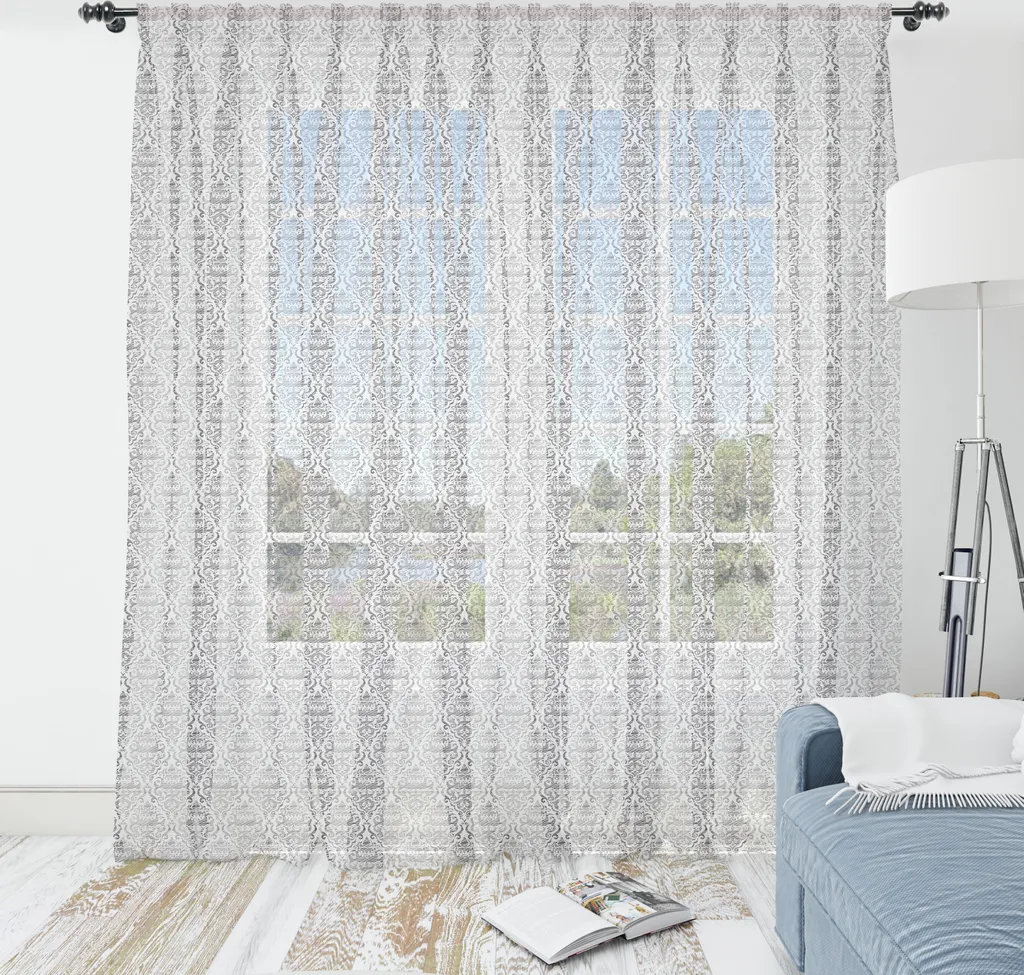 Grande tenture murale décorative en satin soyeux au style vintage bleu