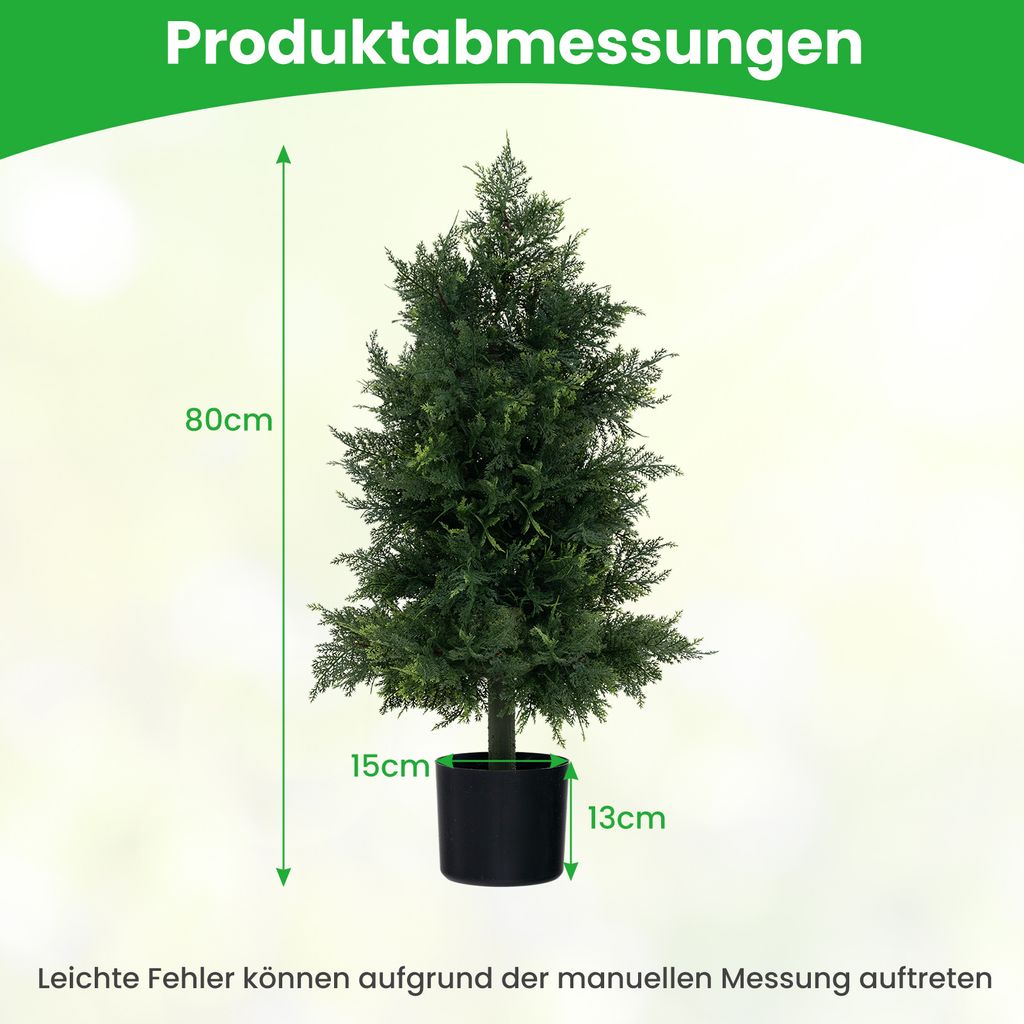 COSTWAY Kunstpflanze Zeder 80 cm, knstliche Pflanze