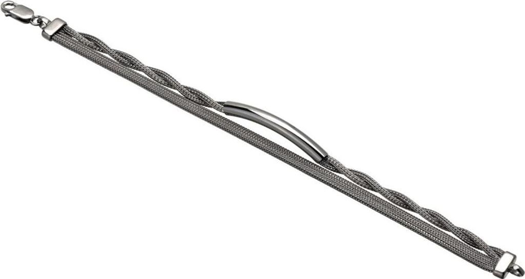 SILBERKETTEN STORE Fashion Armband Ruthenium - 925 Silber RUT189, Länge wählbar - 17cm